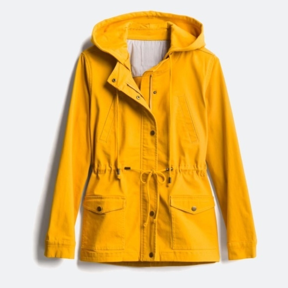 Y2K Oasis Style- Lianna Stretch Twill Cargo Jacket - 41 HAWTHORN- Mustard Color